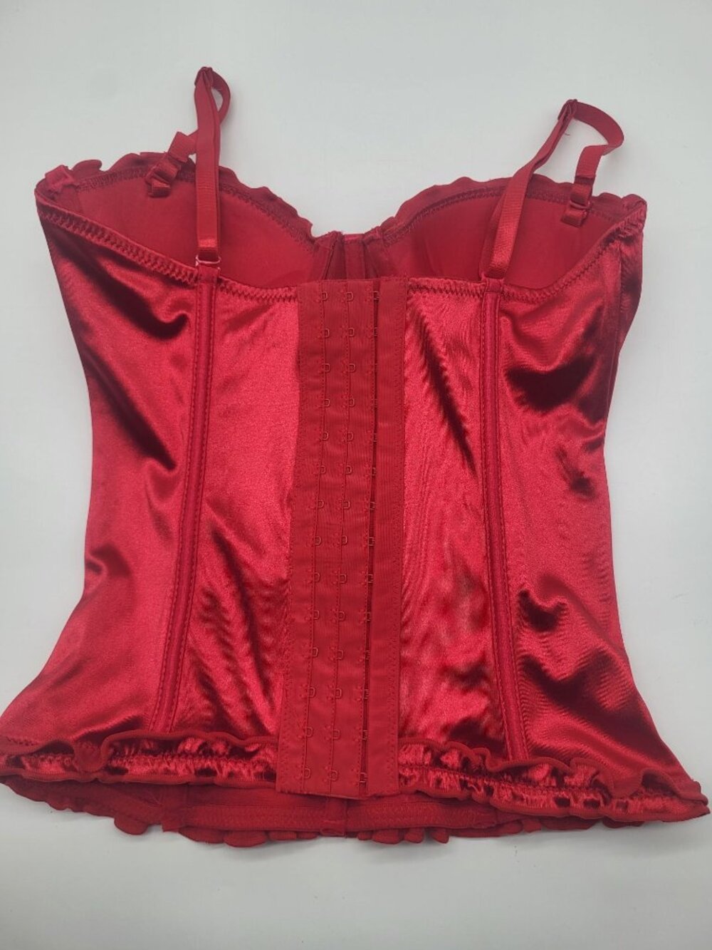 Spirit Halloween Women's Small Red Corset Goth Vamp Costume Boudoir - Picture 2 of 9